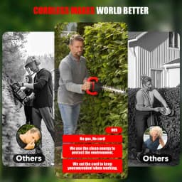 21V Cordless HDGE machine 22-inch electric machine hedge with mah battery and charger with double action blade 3/5 "baking