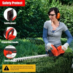 21V Cordless HDGE machine 22-inch electric machine hedge with mah battery and charger with double action blade 3/5 "baking