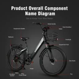 SAMEBIKE RS-A01 PLUS Electric Bike 750W 48V14AH Removable Lithium Battery City Adult Electric Bicycle 26inch Tire Mountain Ebike