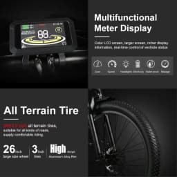 SAMEBIKE RS-A01 PLUS Electric Bike 750W 48V14AH Removable Lithium Battery City Adult Electric Bicycle 26inch Tire Mountain Ebike