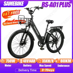 SAMEBIKE RS-A01 PLUS Electric Bike 750W 48V14AH Removable Lithium Battery City Adult Electric Bicycle 26inch Tire Mountain Ebike
