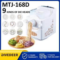 DIVEDEER Household Electric Noodle Machine 160W Multifunctional Automatic Vegetable Dumpling Wrapper Pasta Maker