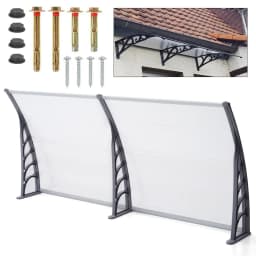Transparent Lectern Canopy For Front Door Canopy 115cm/150cm/200cm x 90 x 24cm Front Door Canopy, Sun Protection Door Canopy
