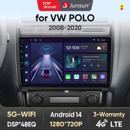 Junsun AI voice Wireless Carplay Android Auto radio For VW POLO 5 sedan 2008-2020 Car Intelligent Systems BT 2 din autoradio