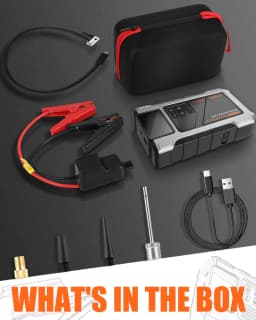 Eigotrav 6000A Jump Starter Power 150PSI Air Pump Car Battery Emergency Booster Starting Device Car Jump Starter