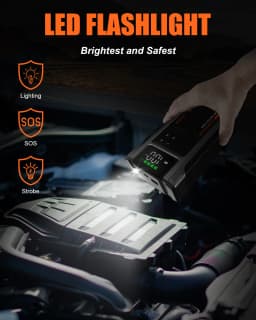 Eigotrav 6000A Jump Starter Power 150PSI Air Pump Car Battery Emergency Booster Starting Device Car Jump Starter