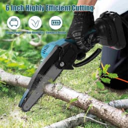 Mini Chainsaw 6-Inch Powerful Cordless Rechargeable Handheld Small Electric Saw Powered by 21V Batteries Suitable for Makita 18V