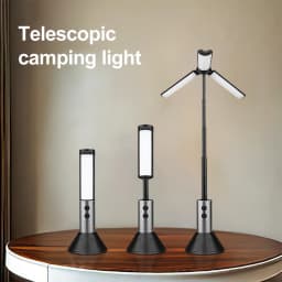 Telescopic Camping Flashlight Light Rechargeable 3000mAh Portable Outdoor Hiking Lantern with 270° Angle Adjustable Hook Design