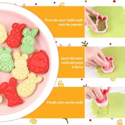 8 Stück Ausstechförmchen Ostern,Kunststoff Ausstechformen,Oster Ausstecher Set, Kunststoff lätzchen