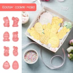 8 Stück Ausstechförmchen Ostern,Kunststoff Ausstechformen,Oster Ausstecher Set, Kunststoff lätzchen