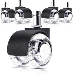 5PCS Office Chair Wheels for Parquet Wheels for Office Chair Universal Mute Wheel Office Chair Caster Silent and Safe