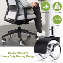5PCS Office Chair Wheels for Parquet Wheels for Office Chair Universal Mute Wheel Office Chair Caster Silent and Safe