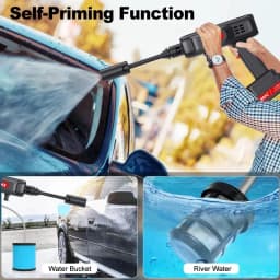 60Bar Cordless High Pressure Wash Washer 20000mAh Gun Auto Clean Foam Generator Water Gun Spray Cleaner Car Washing Machine