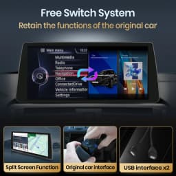 Junsun 12.3” 4G Wireless CarPlay Andorid Auto Car Radio Multimedia For BMW 1 2 3 4 Series F20 F21 F22 F30 F31 F32 F33 F34 F36