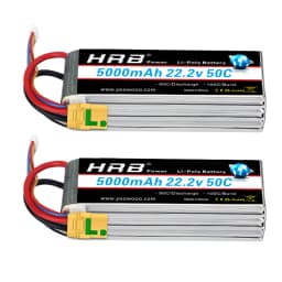 HRB 6S Lipo Battery 22.2v 5000mah Drone Battery 120C With XT90 Connector for RC Car Monster 550E 700E RC helicopter RC Boat