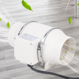 Duct Extractor Fan W/ Powerful Exhaust System 220 m³/h, Ball Bearing Duct Fan for Heating, Cooling and Widely Use