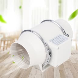 Duct Extractor Fan W/ Powerful Exhaust System 220 m³/h, Ball Bearing Duct Fan for Heating, Cooling and Widely Use