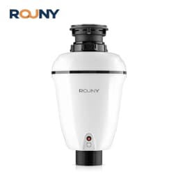 ROUNY Continuous Feed Garbage Disposal with Bladeless, 3/4HP Food Waste Disposer with Stainless Steel Grinding System,White