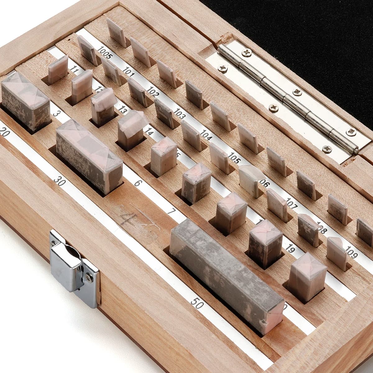 32pcs Block Gauge Set Steel Metric Woodworking Gage 0 Slip Inspection Block 1.005-50mm Caliper Tool for Inspection & Measurement