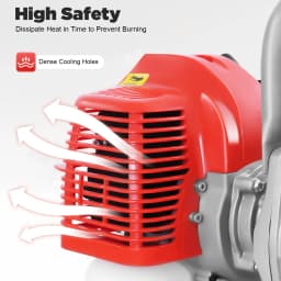 1250W Portable Water Pump 2-Stroke Engine 43CC 1.7HP 8500RPM Gasoline Power Air-cooled Garden Pump Single Cylinder