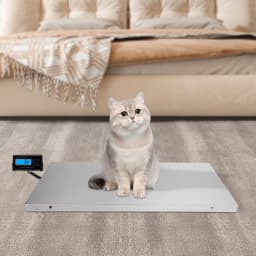 Pet Scales Digital Veterinary 300Kg Stainless Steel Large Robust Animal Three Weighing Units kg/lb/oz With Tare LCD Display
