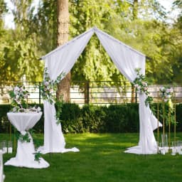Metal Rose Arch, Garden Arch for Climbing Plants, Rose Grid with Roof-Shaped Tip & 4 Ground Stakes, 140 x 40 x 223 cm