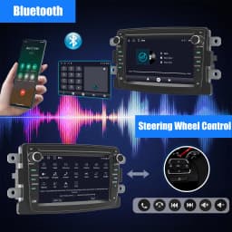 ESSGOO Android 14 Carplay Car Stereo Radio For Renault Dacia Duster Sandero Dokker Logan Lodgy Captur GPS SAT NAVI WIFI RDS BT