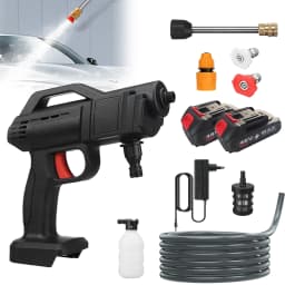 1500W Cordless High Pressure Washer Spray Water Gun Car Wash Pressure Water Cleaning Machine 40-50Bar with Rechargeable Battery