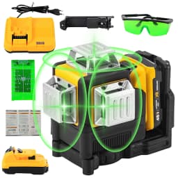 3D 12 Line 360 ° Self Leveling Green Laser Level With 12V Lithium Battery Horizontal And Vertical Professional Laser Level Tool