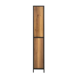 SoBuy BZR62-PF bathroom High-wardrobe bathroom shelf bathroom wardrobe bathroom furniture with 3 open compartments and 1 door vintage BHT CA: 30X168X28cm