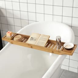 SoBuy FRG212-N 80cm long – Beautiful bamboo bathtub shelf, bathtub board, bathtub top, tub bridge