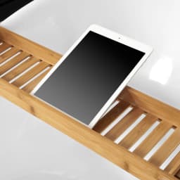 SoBuy FRG212-N 80cm long – Beautiful bamboo bathtub shelf, bathtub board, bathtub top, tub bridge
