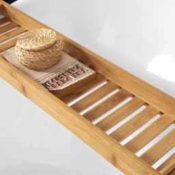 SoBuy FRG212-N 80cm long – Beautiful bamboo bathtub shelf, bathtub board, bathtub top, tub bridge