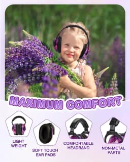 ZOHAN Kids Ear Protection Earmuffs Noise Reduction Headset for Autism Toddler Study Defenders Sleep Soundproof Cover Gift 2 Pack