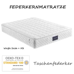 Padding bed 140x200 cm with slatted frame, headboard, linen black for adults & teens (With spring core mattress)