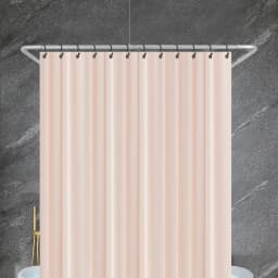 Shower Curtain Rod U-Shaped Wall-Mounted Curtain Pole Adjustable U Shape Curtain Rod Shower Curtain Rail