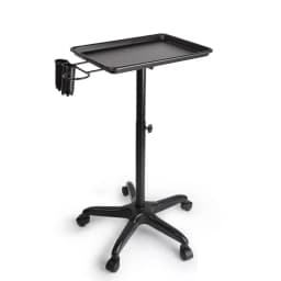 Salon Rolling Salon Tray Aluminum Trolley Cart Adjustable Height Mobile Beauty Salon Spa Storage Tray Tattoo Hairstylist Cart
