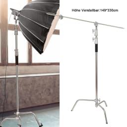 Cross Arm Stainless Steel Kit Foldable Boom Arm Light Stand Tripod For Spot Light Softbox Photo Studio Accessories