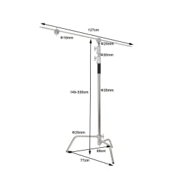 Cross Arm Stainless Steel Kit Foldable Boom Arm Light Stand Tripod For Spot Light Softbox Photo Studio Accessories