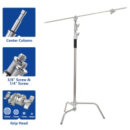 Cross Arm Stainless Steel Kit Foldable Boom Arm Light Stand Tripod For Spot Light Softbox Photo Studio Accessories