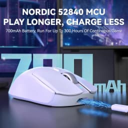 A.JAZZ AJ139 G Pro 4K Wireless Gaming Mouse Ultra-Lightweight 59g with Dual Mode-Wired/2.4Ghz Receiver up to 26K DPI,Ergonomic