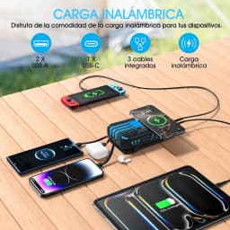 26800mAh Solar Power Bank Fast Wireless Charger Powerbank for iPhone 16 Samsung S24 Huawei Xiaomi PD 18W Fast Charging Powerbank
