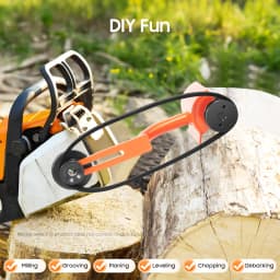 Log Debarker Chainsaw Attachment Wood Debarking Peeler Tool with Grooving Notcher Multi-Use Steel Peeler for Farm Forestry