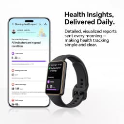Global Version Honor Band 10 Curved Edge Design Morning Health 1.57-inch AMOLED Screen 5ATM Water Resistance Bluetooth 5.3