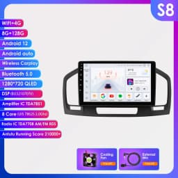 9" Hizpo 2Din CarPlay Android Auto Car Radio for Buick Regal Opel Insignia 2009 - 2013 UIS7862 Multimedia GPS RDS DSP 360 CAM