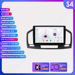 9" Hizpo 2Din CarPlay Android Auto Car Radio for Buick Regal Opel Insignia 2009 - 2013 UIS7862 Multimedia GPS RDS DSP 360 CAM