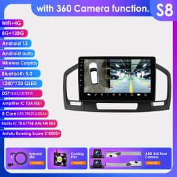 9" Hizpo 2Din CarPlay Android Auto Car Radio for Buick Regal Opel Insignia 2009 - 2013 UIS7862 Multimedia GPS RDS DSP 360 CAM