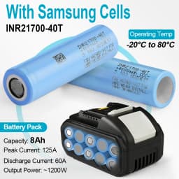 Waitley 21700 Powerful Battery For Makita 18V Power Tools 8Ah Real capacity Rechargeable batteries Replacement Accessories