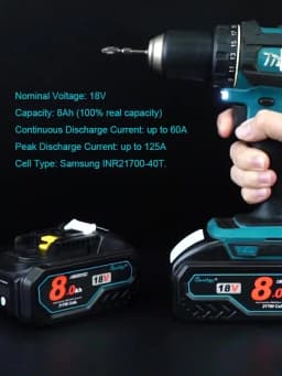 Waitley 21700 Powerful Battery For Makita 18V Power Tools 8Ah Real capacity Rechargeable batteries Replacement Accessories