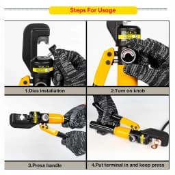 4/6/10/16/25/35/50/70mm² Hydraulic Clamp Home Hydraulic Crimping Tool DIY Cable Wiring Crimping Plier Cordless Hydraulic Press